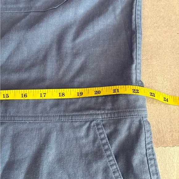 Eddie Bauer Blue Short Sleeve Hemp Linen Blend Romper Jumpsuit - Picture 9 of 9